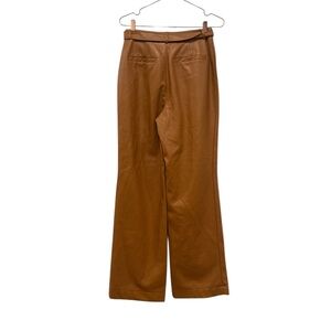 7 For All Mankind Faux Leather Straight Leg Pant Camel Size M
